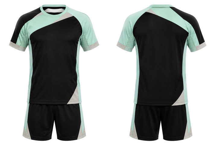 Obsidian Black Split Sash Geometry Handball Indoor Match Uniform Handball teamwear design
