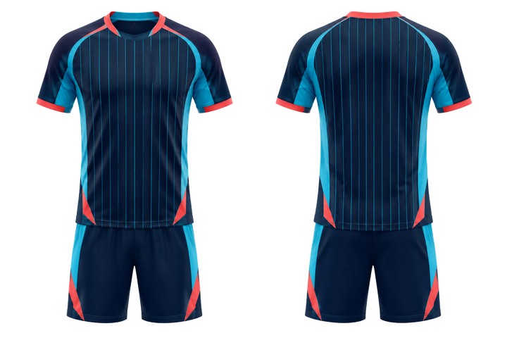 Midnight Navy Wide Modern Pinstripe Field Handball Indoor Match Uniform Handball teamwear design