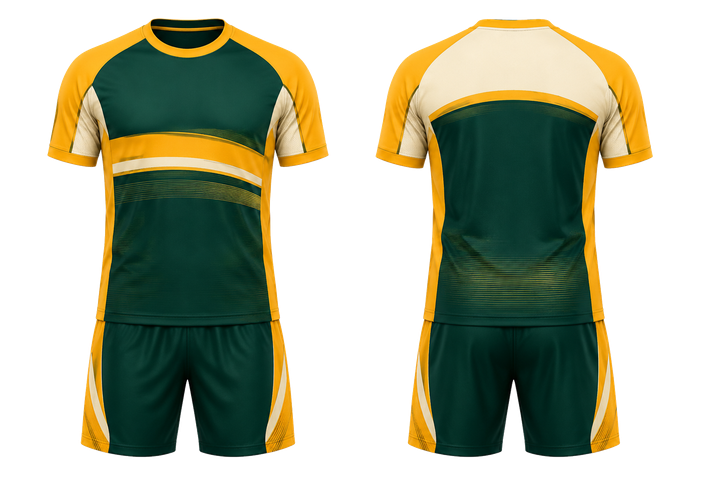 Bottle Green Layered Horizon Bands Handball Indoor Training Set Handball teamwear design