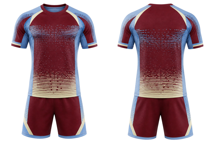 Deep Maroon Pixel To Panel Fade Built From Flat Bands Handball Indoor Training Set Handball teamwear design