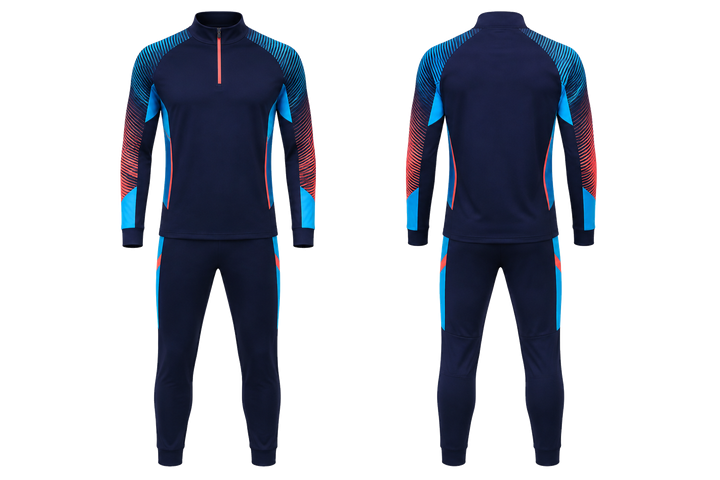 Midnight Navy Compressed Gradient Illusion Made Only From Flat Bands Handball Indoor Warm Up Set Handball teamwear design