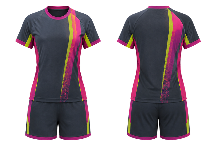 Slate Offset Vertical Race Stripe Handball Women's Or Youth Handball Uniform Handball teamwear design
