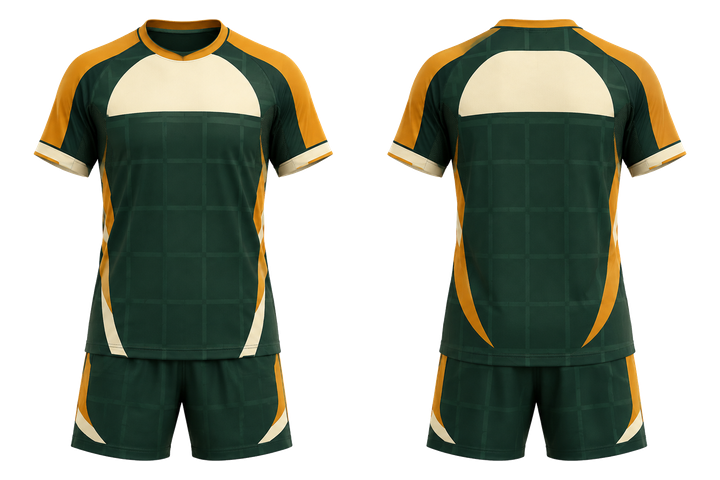 Bottle Green Oversized Tonal Grid Handball Women's Or Youth Handball Uniform Handball teamwear design