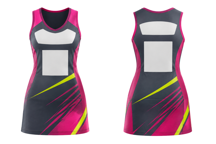 Slate Diagonal Court Line Architecture Netball Match Dress Netball teamwear design