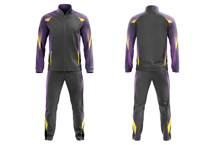 Charcoal Bold Sleeve To Side Bridge Racket Sports Court Warm Up Set Racket Sports teamwear design