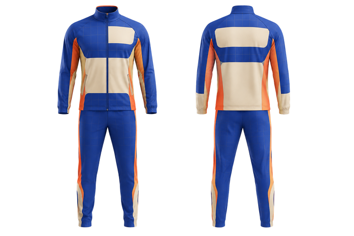 Cobalt Oversized Tonal Grid Racket Sports Court Warm Up Set Racket Sports teamwear design