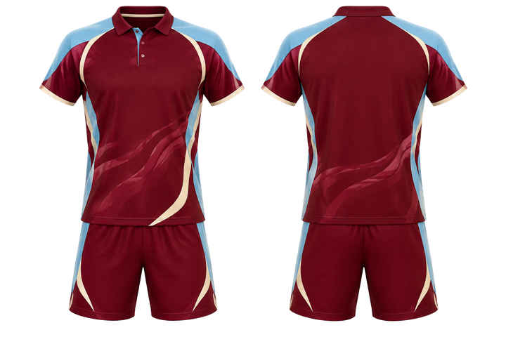 Deep Maroon Low Contrast Ripple Map Racket Sports Racket Match Kit Racket Sports teamwear design