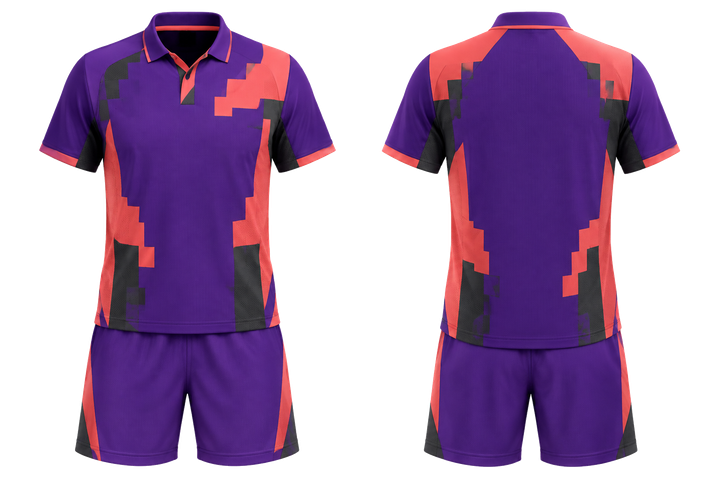 Purple Modular Block Mosaic Racket Sports Racket Match Kit Racket Sports teamwear design