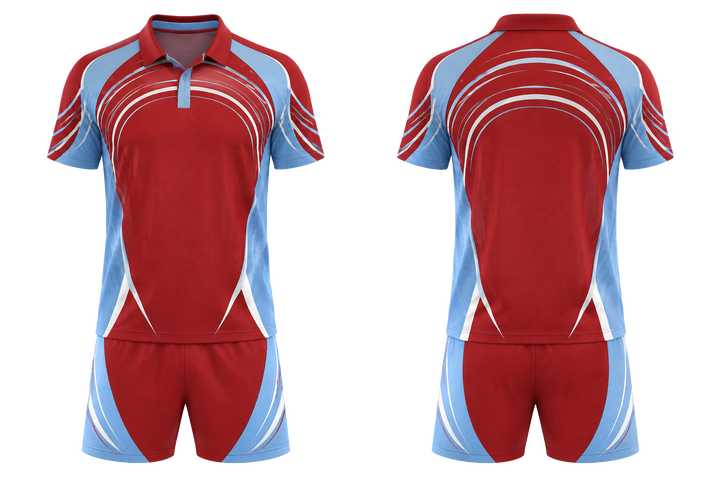 Brick Red Nested Contour Arcs Racket Sports Racket Match Kit Racket Sports teamwear design
