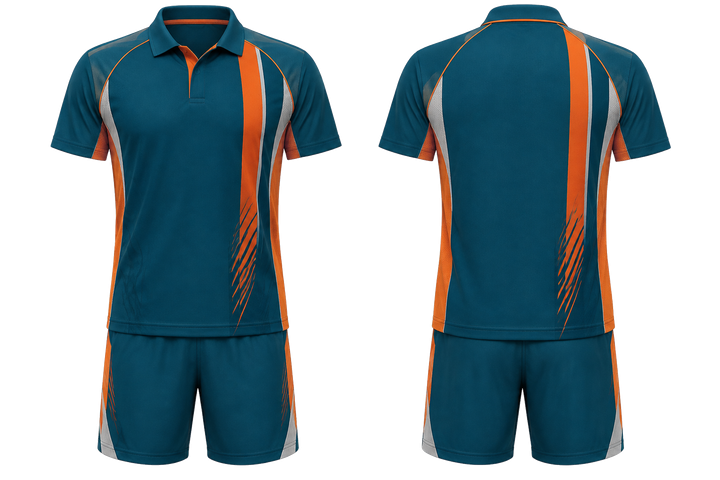 Petrol Teal Offset Vertical Race Stripe Racket Sports Racket Match Kit Racket Sports teamwear design