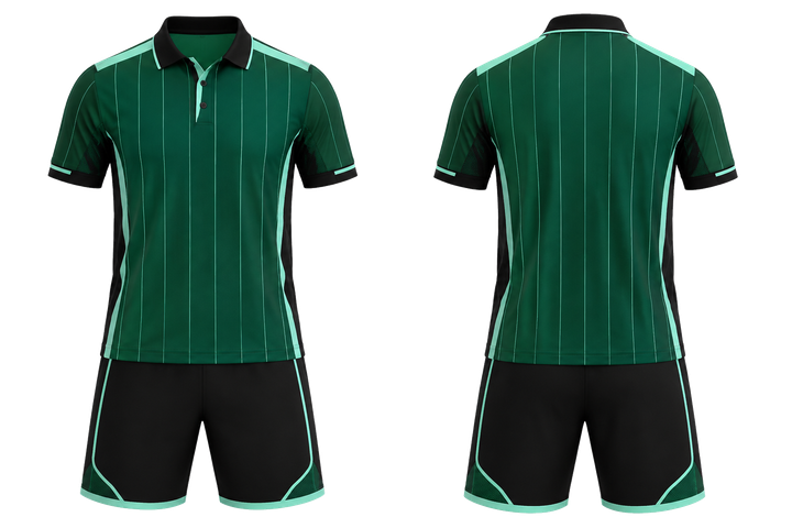Emerald Wide Modern Pinstripe Field Racket Sports Racket Match Kit Racket Sports teamwear design
