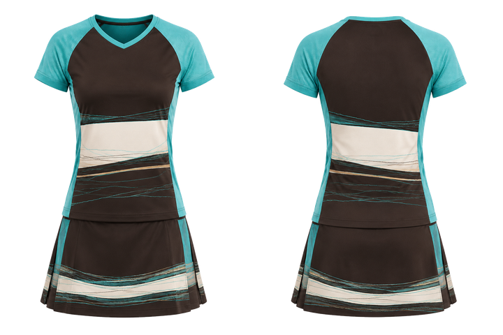Dark Chocolate Layered Horizon Bands Racket Sports Women's Or Youth Racket Kit Racket Sports teamwear design