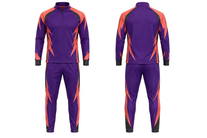Purple Negative Space Lightning Channel Rugby Club Travel Set Rugby teamwear design