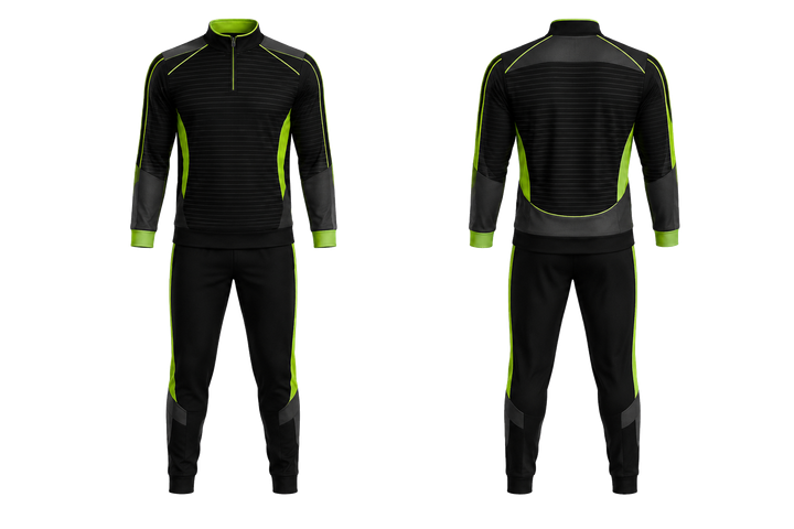 Black Retro Micro Stripe With Modern Panel Breaks Rugby Club Travel Set Rugby teamwear design