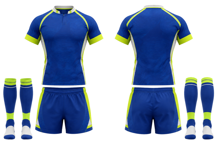 Royal Blue Low Contrast Ripple Map Rugby Sevens Or Alternate Kit Rugby teamwear design