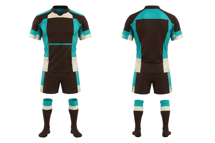 Dark Chocolate Modular Block Mosaic Rugby Sevens Or Alternate Kit Rugby teamwear design