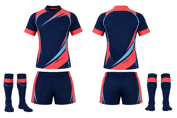 Indigo Asymmetric Speed Panel Sweep Rugby Women's Or Academy Rugby Kit Rugby teamwear design