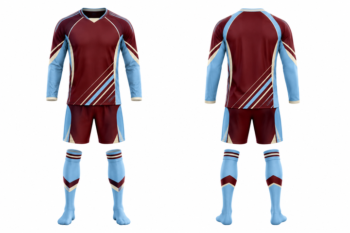 Deep Maroon Diagonal Court Line Architecture Soccer Goalkeeper Or Alternate Kit Soccer teamwear design