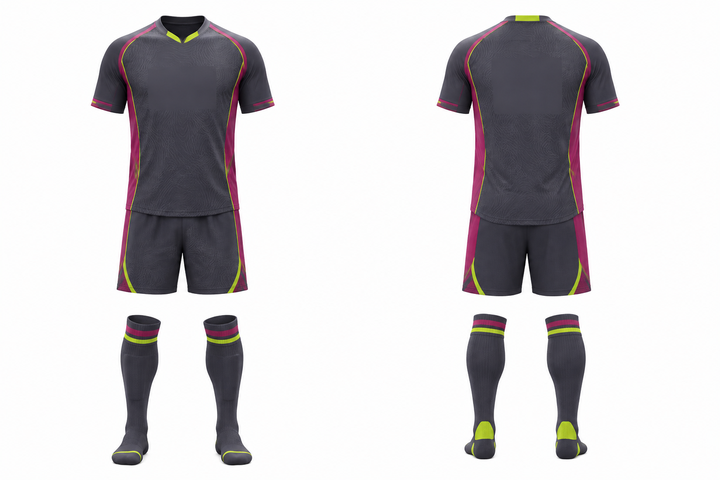 Slate Low Contrast Ripple Map Soccer Match Kit Soccer teamwear design