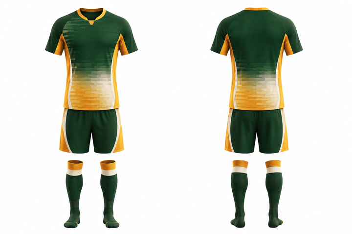 Bottle Green Pixel To Panel Fade Built From Flat Bands Soccer Match Kit Soccer teamwear design