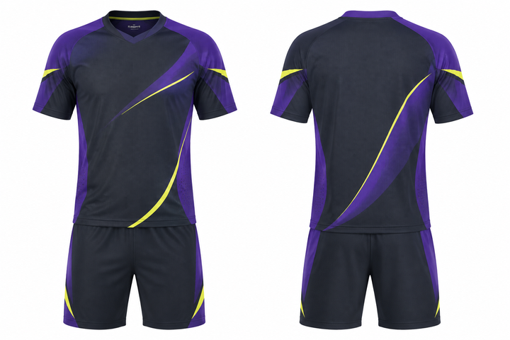 Charcoal Asymmetric Speed Panel Sweep Soccer Training Kit Soccer teamwear design