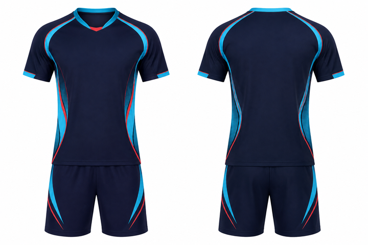 Midnight Navy Minimal Arch And Orbit Geometry Soccer Training Kit Soccer teamwear design