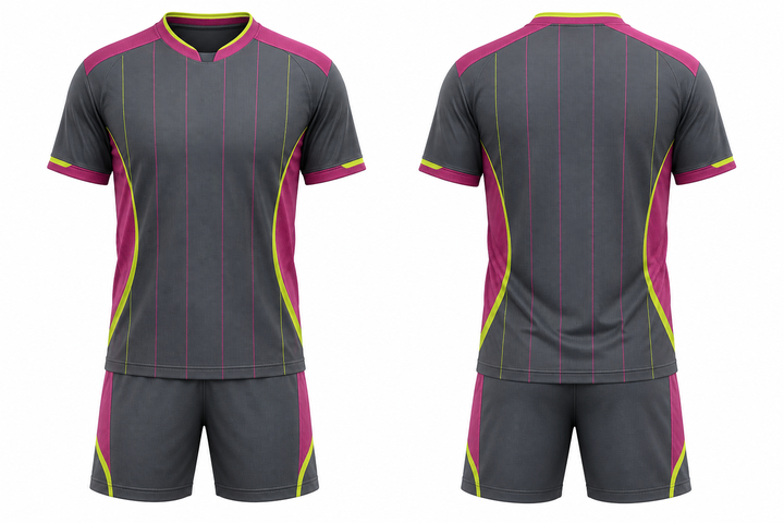Slate Wide Modern Pinstripe Field Soccer Training Kit Soccer teamwear design