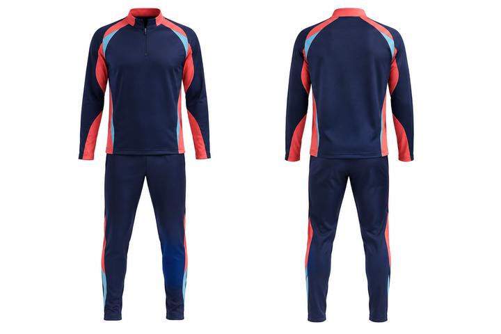 Indigo Clean Split Body Color Architecture Soccer Warm Up Set Soccer teamwear design