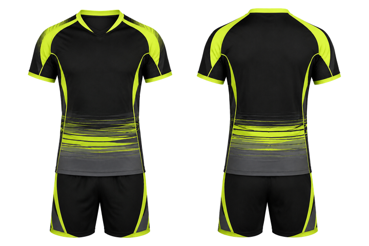 Black Layered Horizon Bands Volleyball Court Match Uniform Volleyball teamwear design