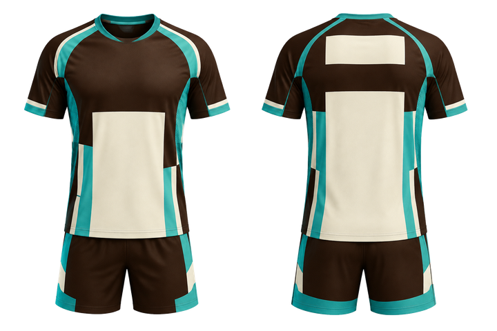 Dark Chocolate Modular Block Mosaic Volleyball Court Match Uniform Volleyball teamwear design