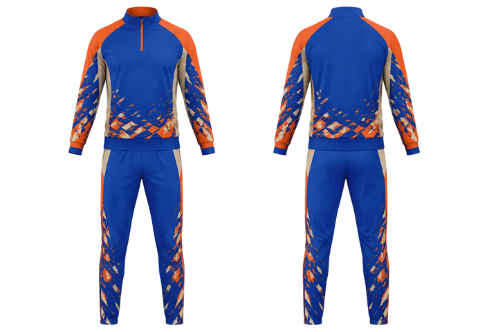 Cobalt Fractured Diamond Field Volleyball Court Warm Up Set Volleyball teamwear design