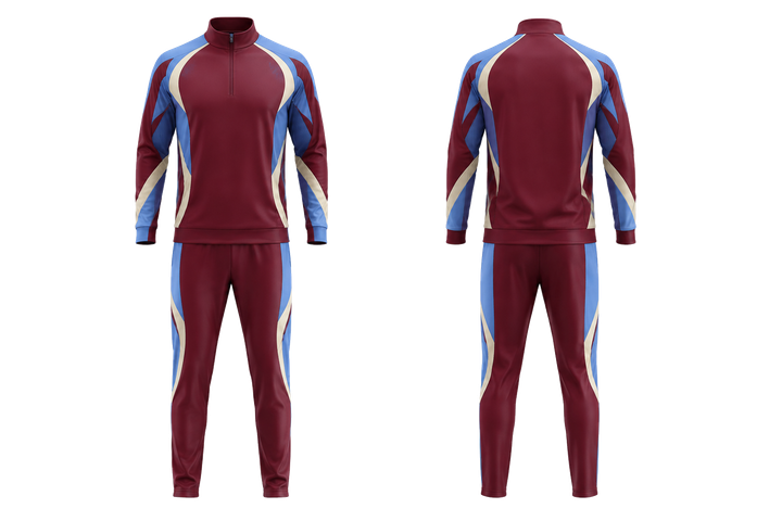 Deep Maroon Nested Contour Arcs Volleyball Court Warm Up Set Volleyball teamwear design