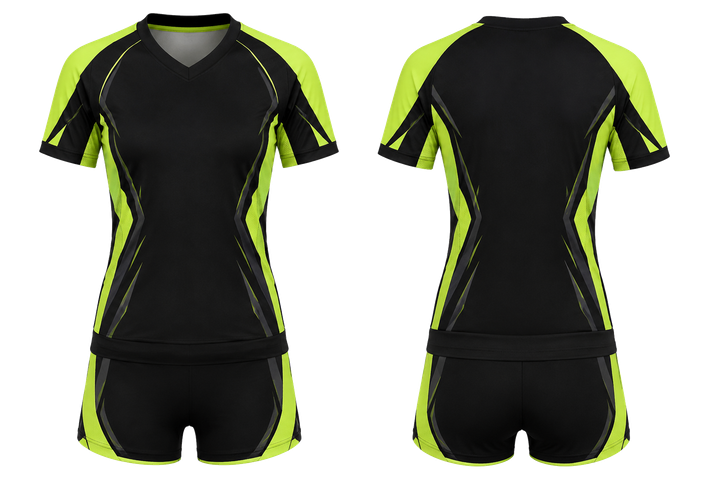 Black Bold Sleeve To Side Bridge Volleyball Libero Or Alternate Uniform Volleyball teamwear design
