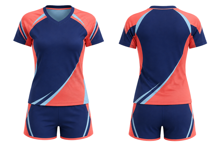 Indigo Split Sash Geometry Volleyball Women's Or Youth Court Uniform Volleyball teamwear design