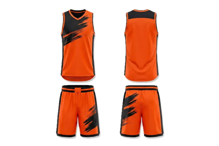 Brush stroke Asymmetric block Basketball teamwear design