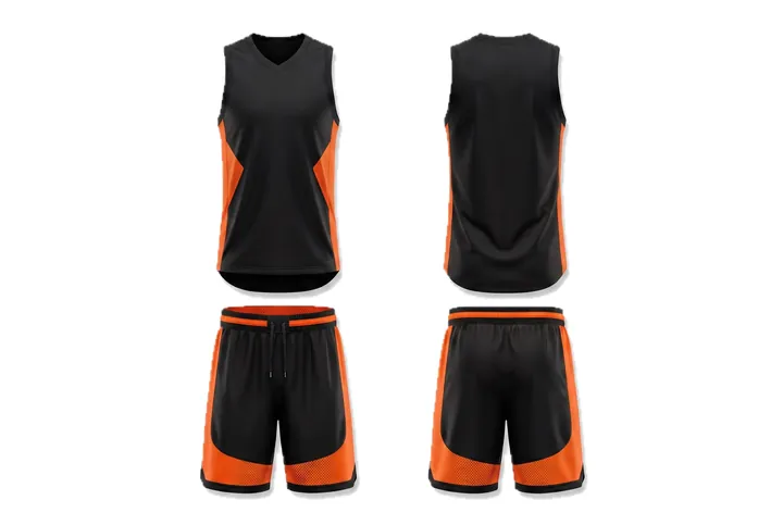 Halftone dots Geometric side panel Basketball teamwear design