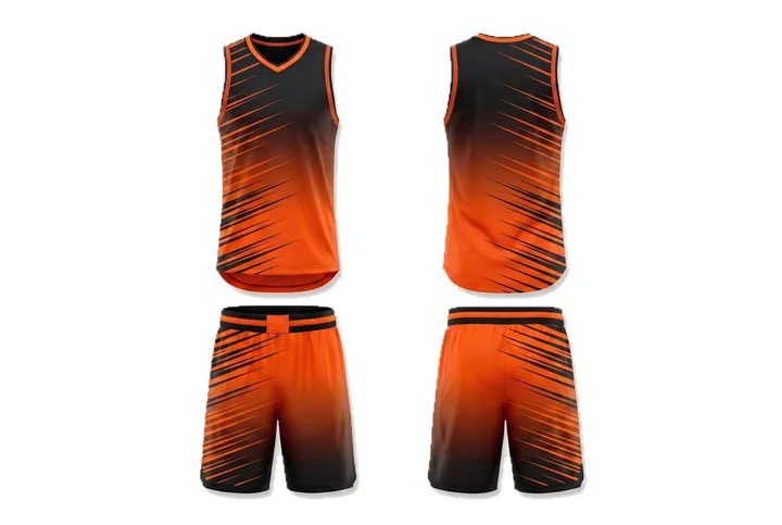 Speed lines Vertical fade Basketball teamwear design