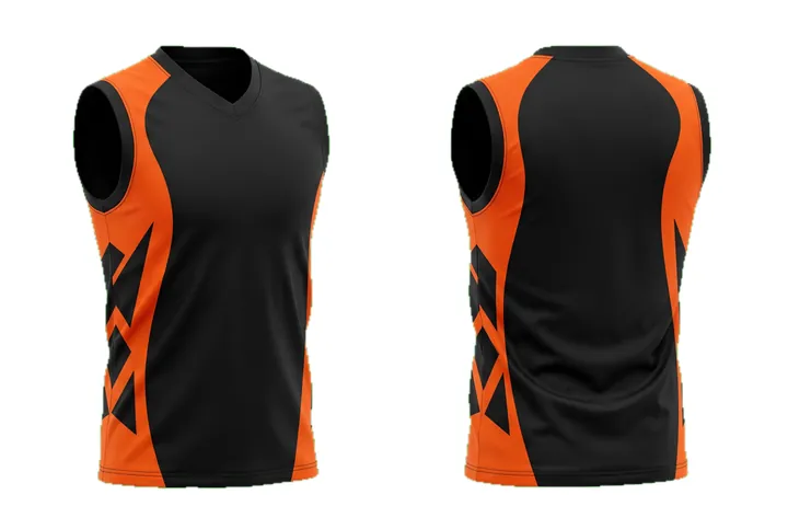 Angular geometry Asymmetric side panel Basketball teamwear design