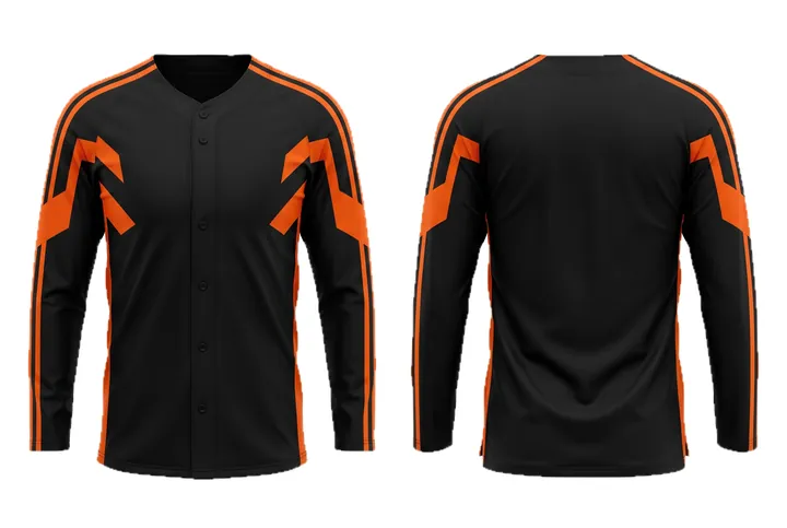 Angular geometry Retro shoulder stripe Baseball teamwear design