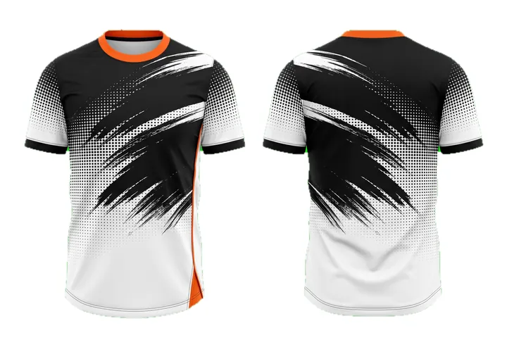 Brush stroke Halftone fade Cricket teamwear design