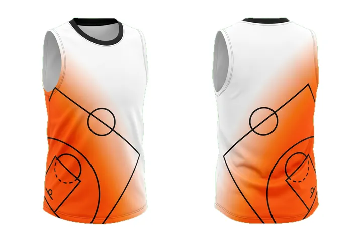 Court lines Diagonal fade Basketball teamwear design