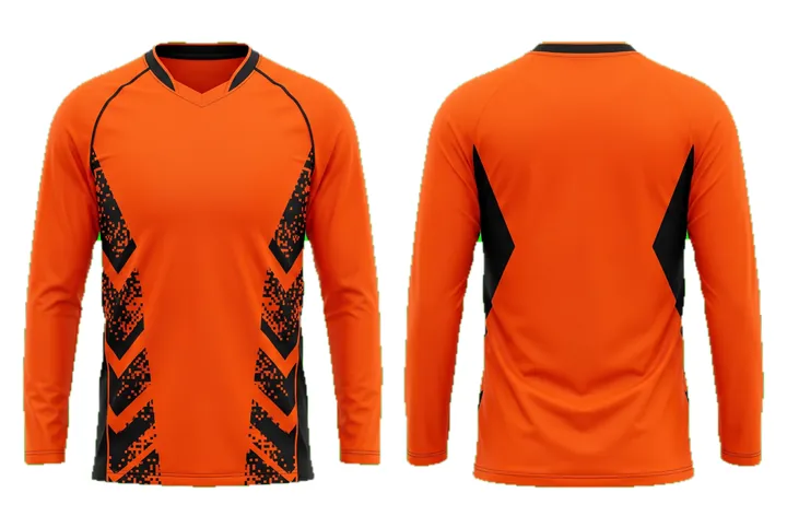 Digital pixel Geometric side panel Cricket teamwear design