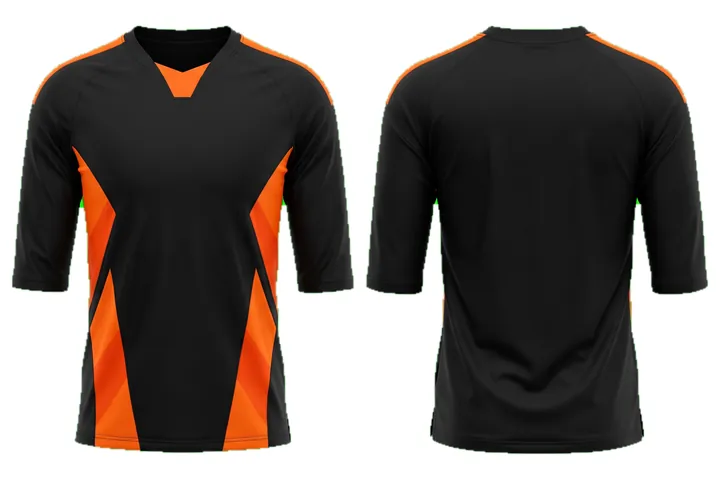Geometric side panel Cricket teamwear design