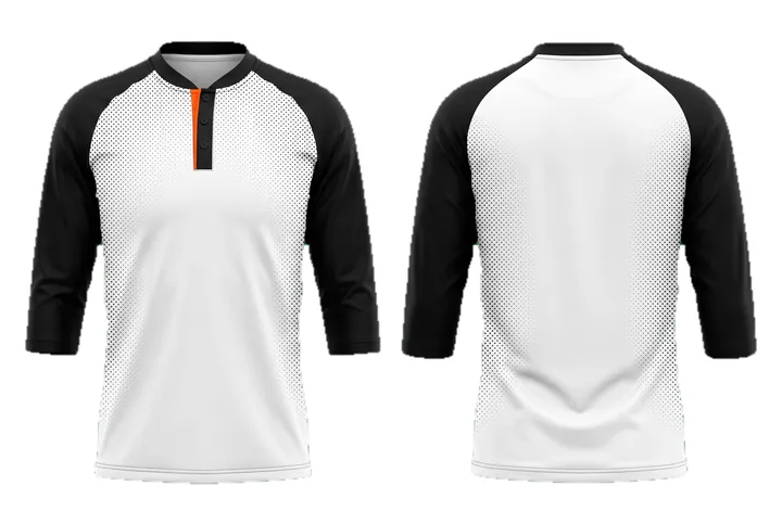 Halftone dots Sleeve panel Cricket teamwear design
