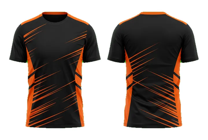 Speed lines Geometric side panel Cricket teamwear design