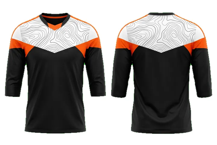 Topographic Angular yoke Cricket teamwear design