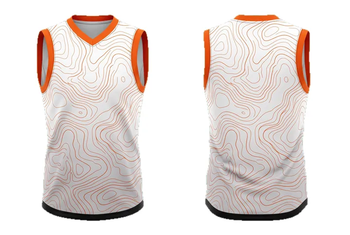 Topographic Vertical fade Basketball teamwear design