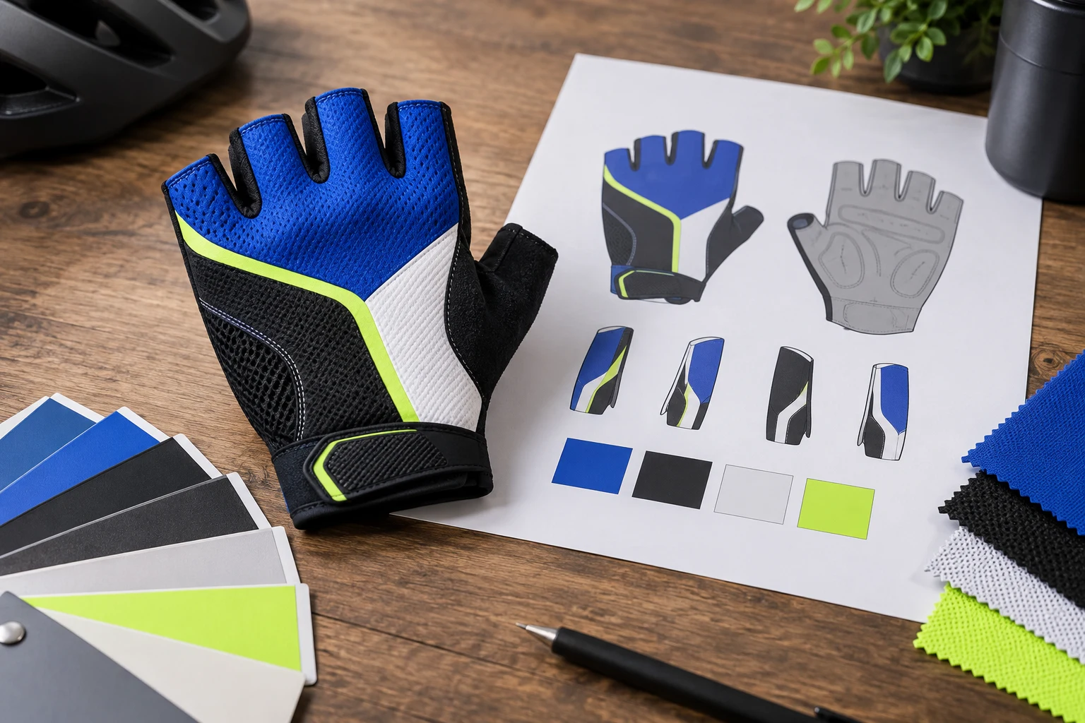 Customization process for Custom Cycling Gloves