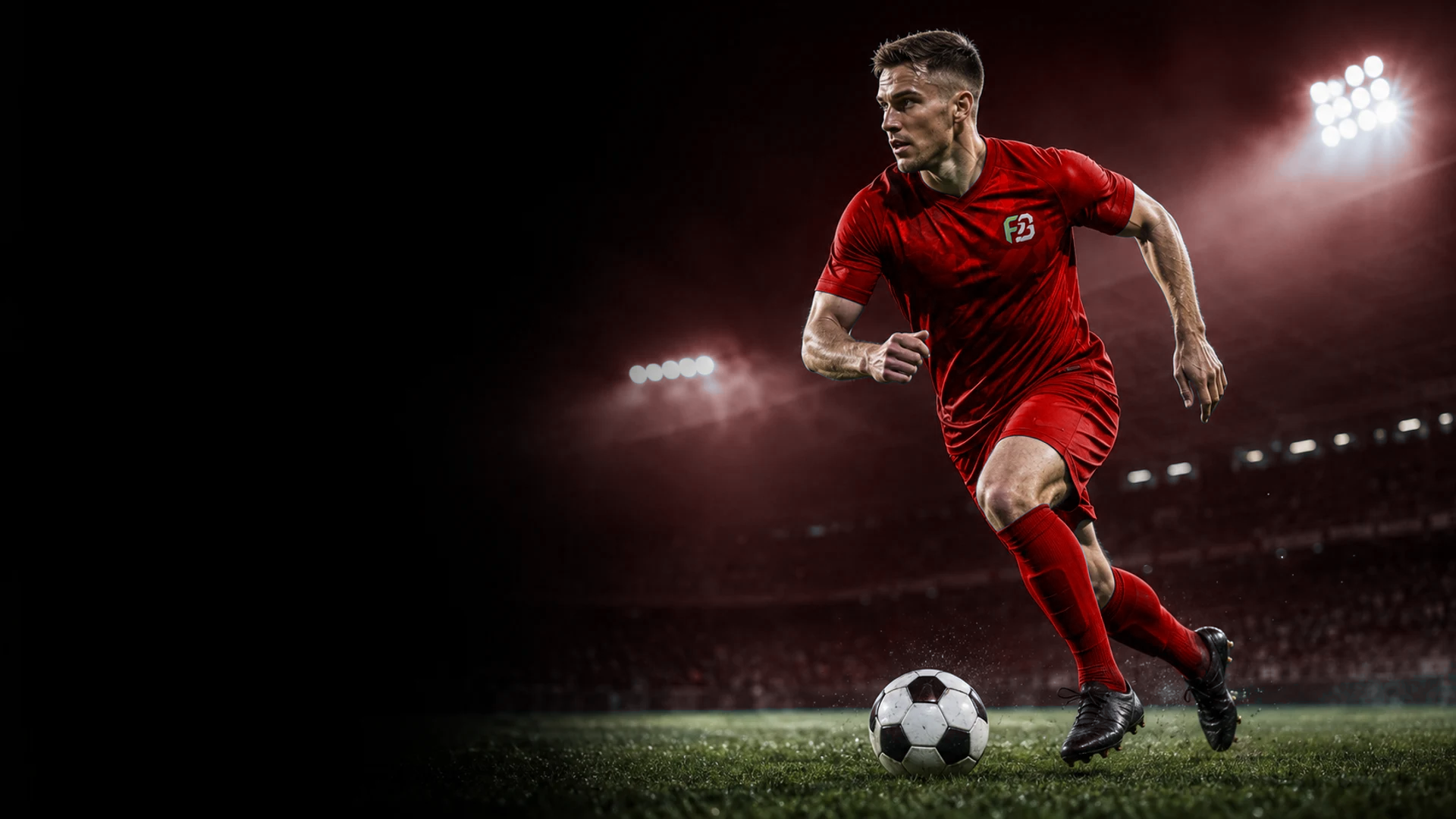 Custom Soccer Teamwear product and athlete presentation